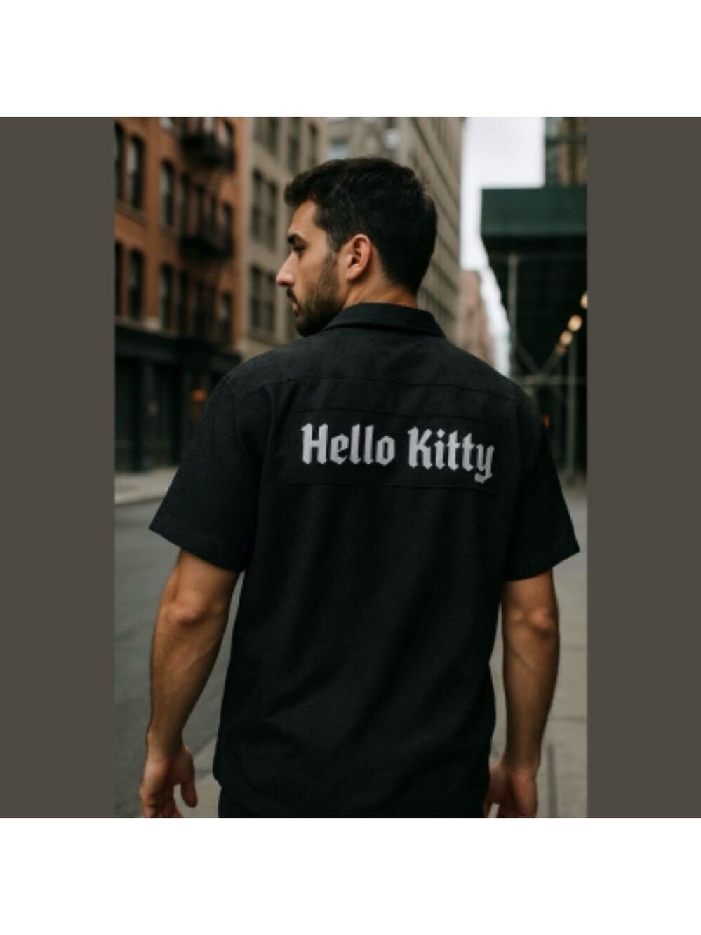 HELLO KITTY X FOREVER 21 50TH ANNIVERSARY BLACK SHORT-SLEEVE SHIRT JACKET SZ XXL